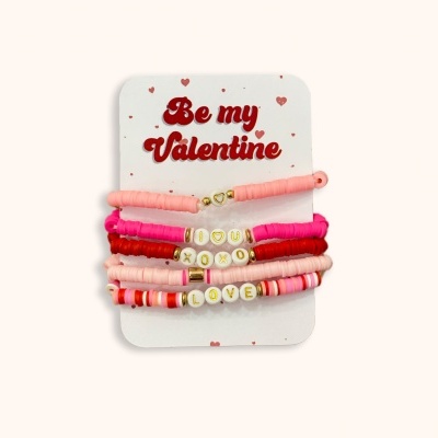 Pulseiras LOVE | Conjunto 5 Unidades Coloridas