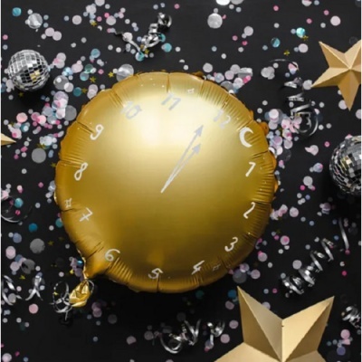 Balão Foil Relógio Dourado