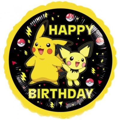 BALÃO FOIL Happy Birthday Pikachu