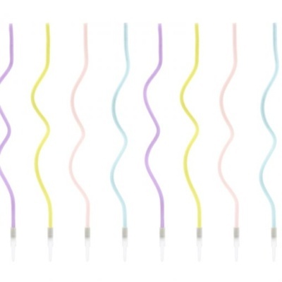 Velas Altas Pastel Curl