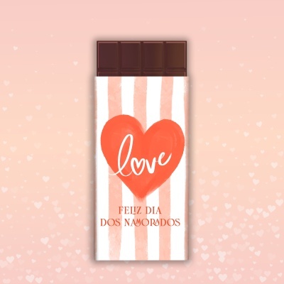 CHOCOLATE FELIZ DIA DOS NAMORADOS