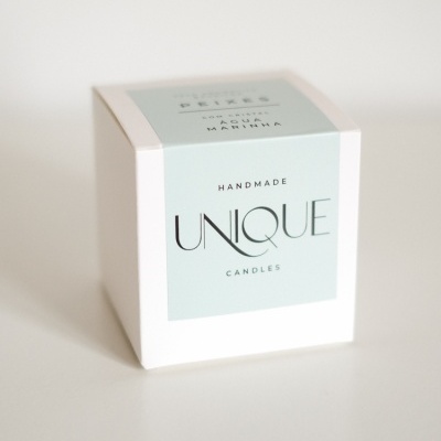 Vela do Zodíaco - Signo Peixes com cristal Água Marinha