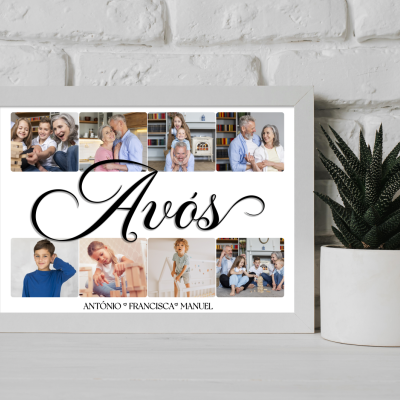 Quadro AVÓS - PERSONALIZADO COM FOTOS