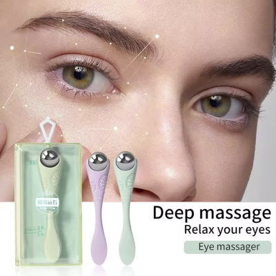 Massageador de Olhos Dupla Ponta – Rolo Facial Manual