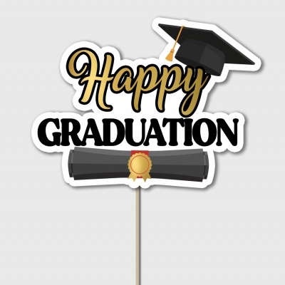 Topo de Bolo HAPPY GRADUATION