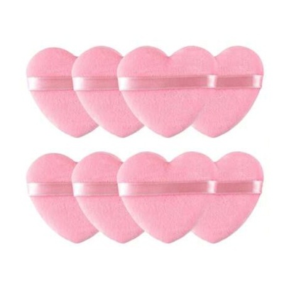 Pads Maquilhagem Coração | 2 Unidades em Veludo Macio