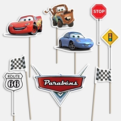 Topos de Bolo Faísca Mcqueen