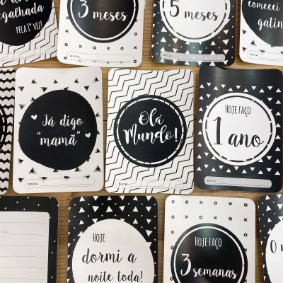 Cartões MILESTONE Baby - MONOCROMÁTICO