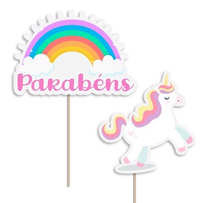 Topos de Bolo UNICÓRNIO