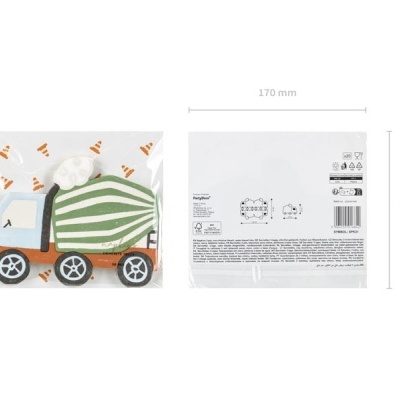 Forma silicone camião embalagem transparente com texto PartyDeco SYMBOL SPK31