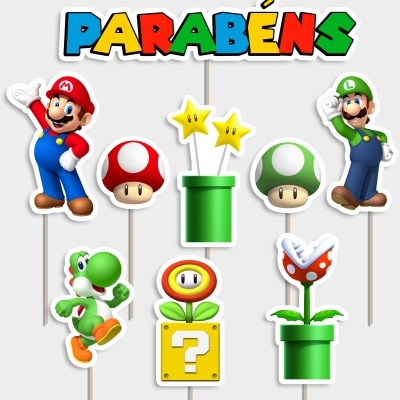 Topos de Bolo Super Mario