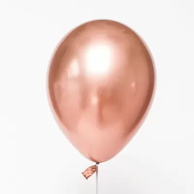 BALÕES LATEX CROMADOS ROSE GOLD