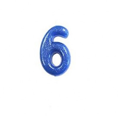 Velas Nº6 GLITTER AZUL
