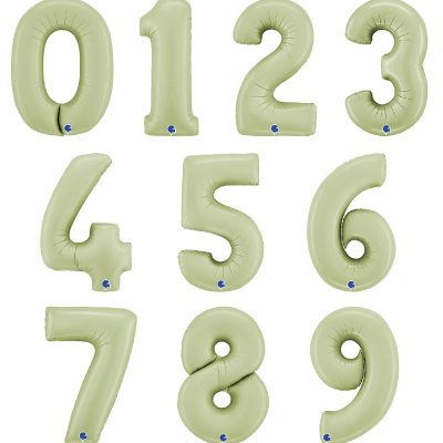 BALÃO NUMERO VERDE OLIVA