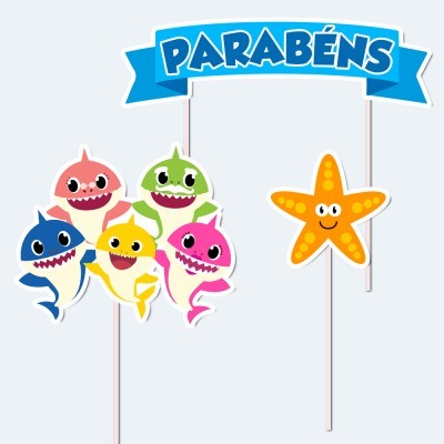 Topos de Bolo BABY SHARK