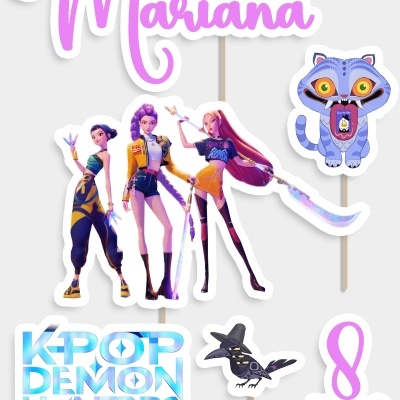 Topos de Bolo KPOP Demon Hunters