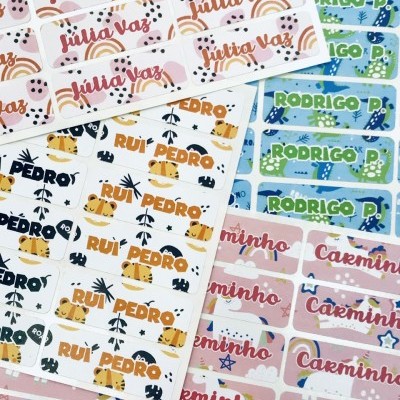 ETIQUETAS AUTOCOLANTES com Nome