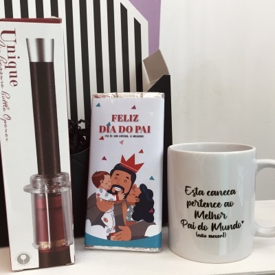 Box PAIZÃO – Caneca, Chocolate e Saca-rolhas