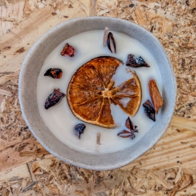 Vela Artesanal em Cerâmica Portuguesa – Baunilha