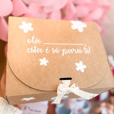 Caixa de Oferta Craft Personalizável | Gift Box DIY com Enchimento