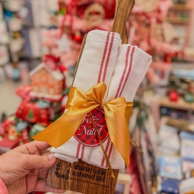 Kit Tábua de Madeira - Conjunto Rústico de Cozinha com Frase Gravada