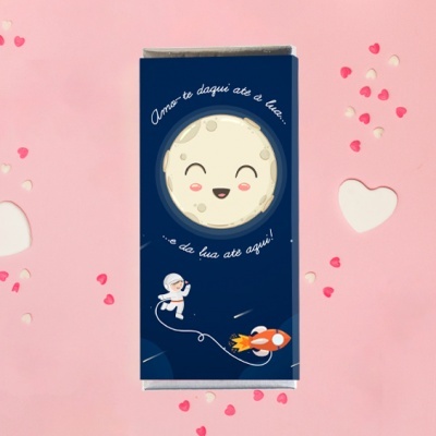 CHOCOLATE DIA DOS NAMORADOS - AMO-TE DAQUI ATÉ À LUA...
