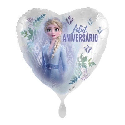 BALÃO Coração Elsa Feliz Aniversário