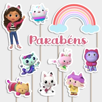 Topos de Bolo A CASA DA GABBY