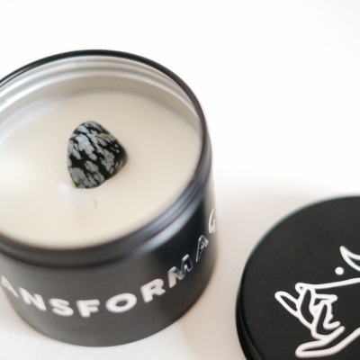 Vela do Propósito - Transformação com Cristal Obsidiana Nevada