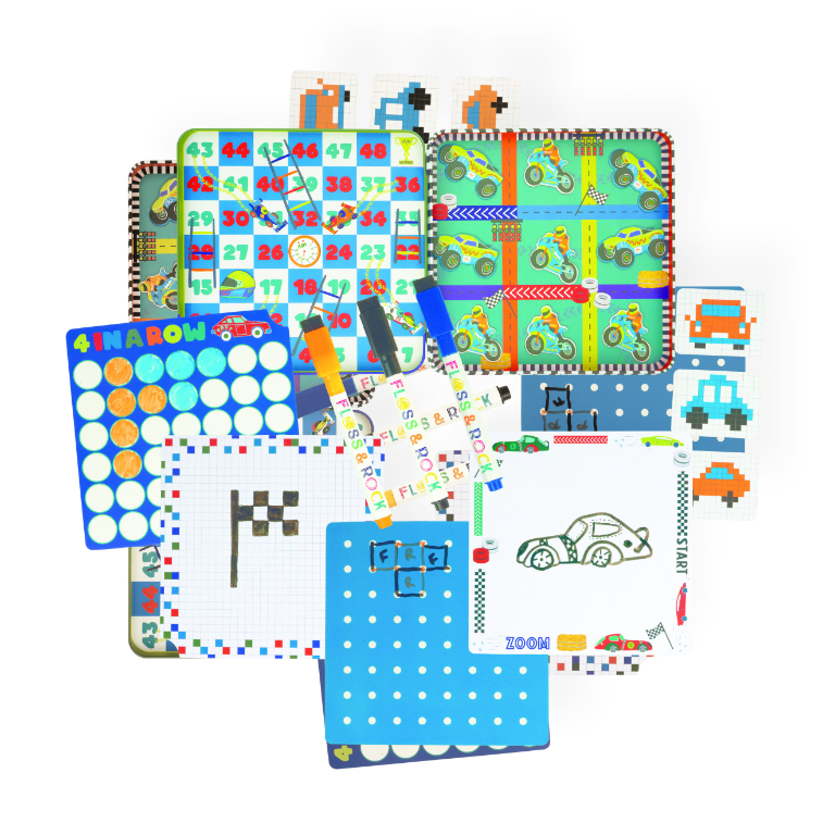 CONJUNTO DE 6 JOGOS MAGNÉTICOS - CARROS