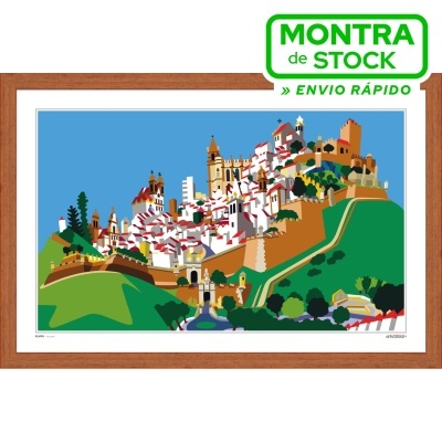 ELVAS – Vista geral (33x51cm, moldura mel)