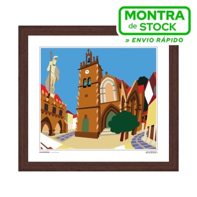 GUIMARÃES – Largo da Oliveira (27x30cm, moldura nogueira)