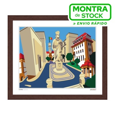 COIMBRA – Praça Dom Dinis (30x36cm, moldura nogueira)