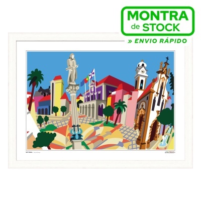SETÚBAL – Praça de Bocage (30x42cm, moldura branca)