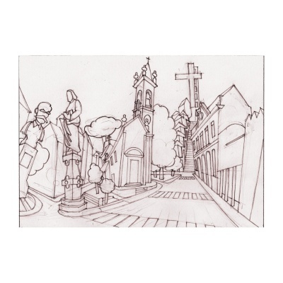 VILA NOVA DE POIARES – Igreja matriz e paços do concelho