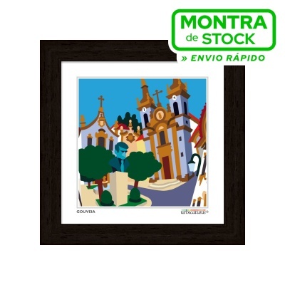GOUVEIA Minis – São Pedro (16x16cm, moldura preta)