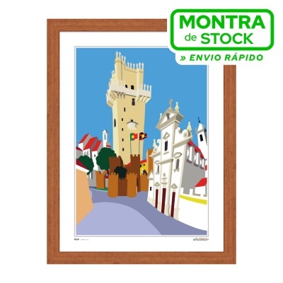 BEJA – Castelo e sé (27x36cm, moldura mel)