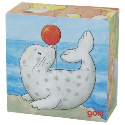 Puzzle de Cubos Animais Bebé II Goki
