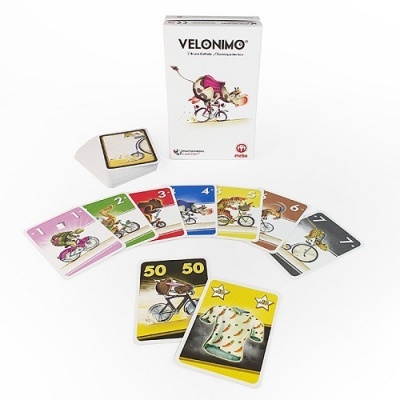Jogo de cartas Velonimo com ciclistas e camisola de ciclismo colorida