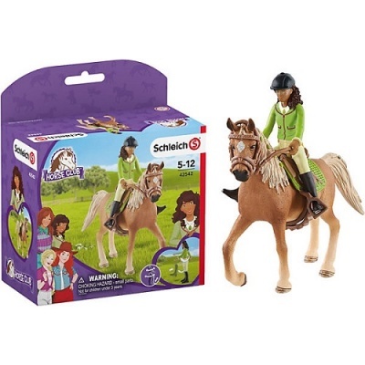 Cavalo com Cavaleira Sarah e Mystery Schleich