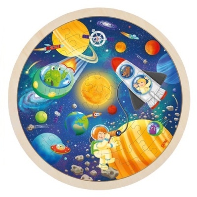 Puzzle Circular 57 peças em madeira - Espaço