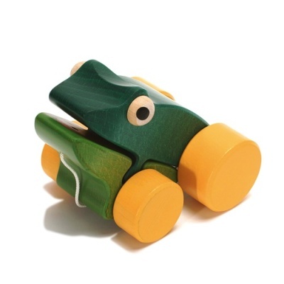 Rã para puxar em madeira Verde