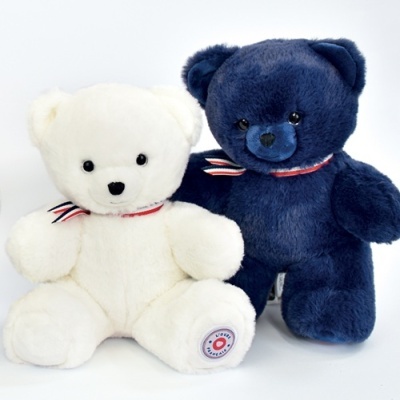 Urso de Peluche Francês Articulado Azul 25cm