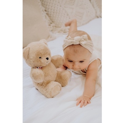 Urso de Peluche Francês Articulado Bege 25cm