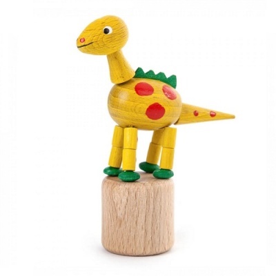 Dinossauro Baquiossauro Amarelo - Figura Vacilante