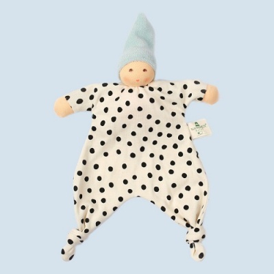 Doudou Orgânico Pintas Azul Turquesa