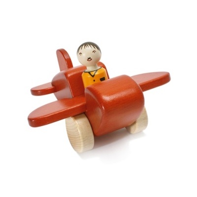 Avião em Madeira Vermelho