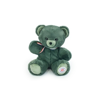 Urso de Peluche Francês Articulado Verde Caqui 25cm