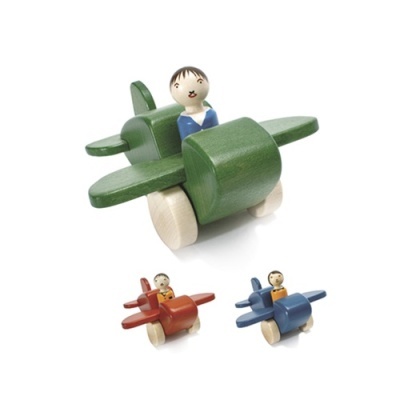 Avião em Madeira Vermelho