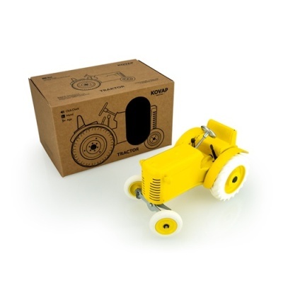 Trator em Metal Amarelo